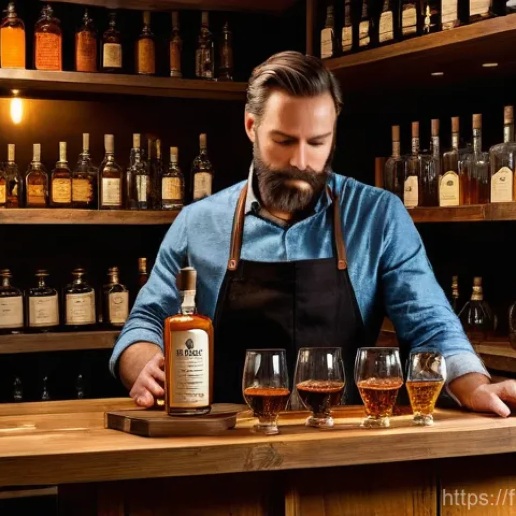 홈바텐더 술 숙성 방법 - **Image Prompt: The Alchemist of Oak and Spirit**
    A focused individual, likely a man in his late...