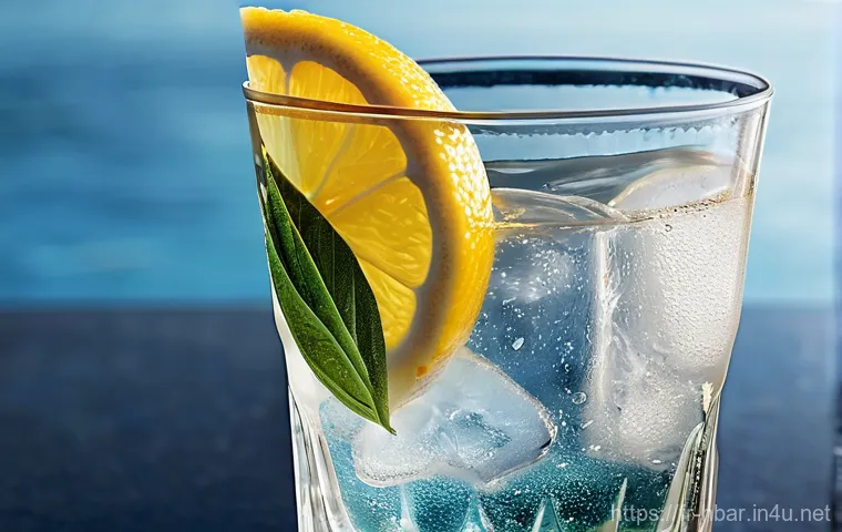 홈바텐더 하이볼 제조법 - **Prompt:** A meticulously arranged home bar scene, featuring a selection of premium spirits such as...