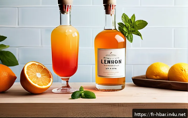 홈바텐더 저도주 칵테일 - A cozy and stylish home bar corner in a modern French apartment, featuring a neatly organized wooden...